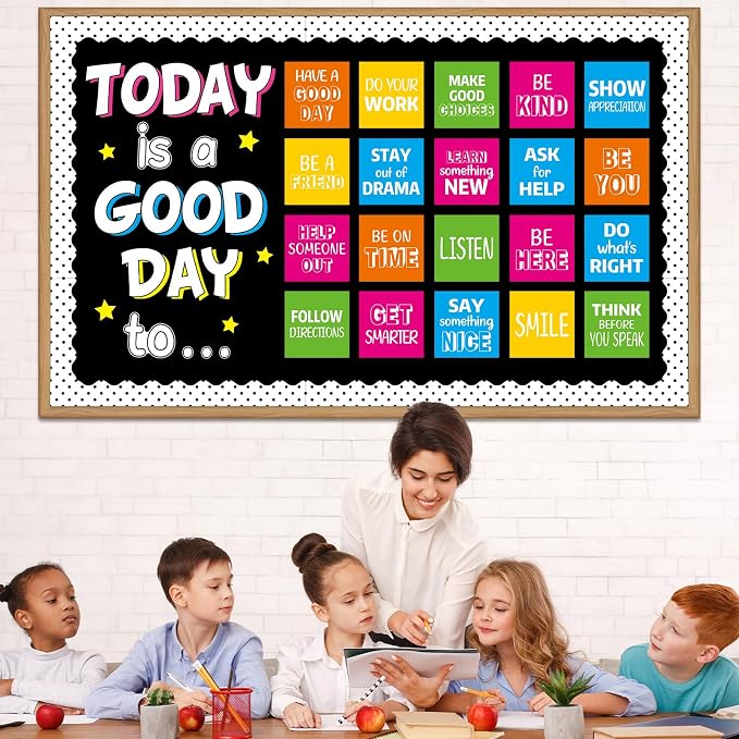 Inspirational Bulletin Board Set Motivational Back to School Classroom Decorations Today Is A Good Day Quotes Bulletin Board Positive Cutout for Teacher Student Classroom School Office Wall Decoration