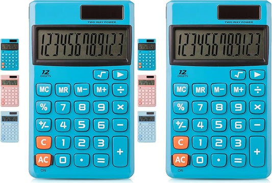Mr. Pen- Standard Function Calculator, 12 Digits, Solar Calculator, Basic Office Calculators (Pack of 2)