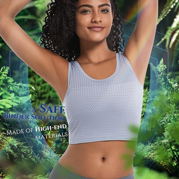 LGBT UNICORNS Chest Binder, Pullover Design Binder Trans, Moisture-Wicking, with 1PC Fragrance Card & 1PC Sticker, Black