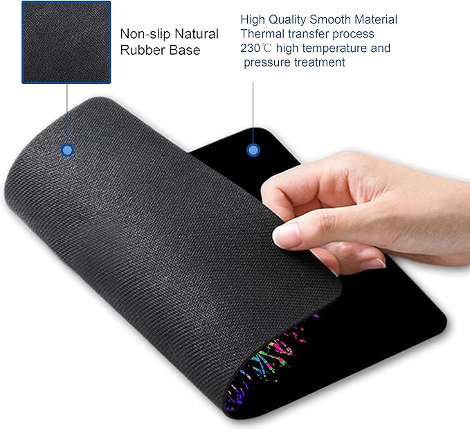 Mouse pad Small Computer Mouse pad with Personalized Watercolor Lion Design Office Non-Slip Rubber Mousepad