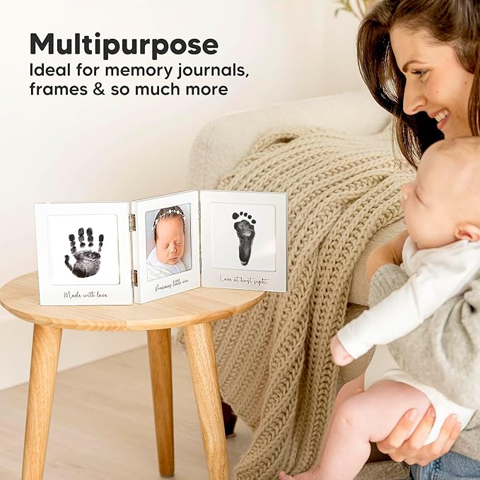 1-Pack Inkless Baby Hand and Footprint Kit - Mess Free Ink Pad for Newborn Keepsake, Dog Nose & Paw Print Kit, Clean Touch Ink Pad for Baby Hand & Footprints, Ideal New Mom Gifts (Jumbo)