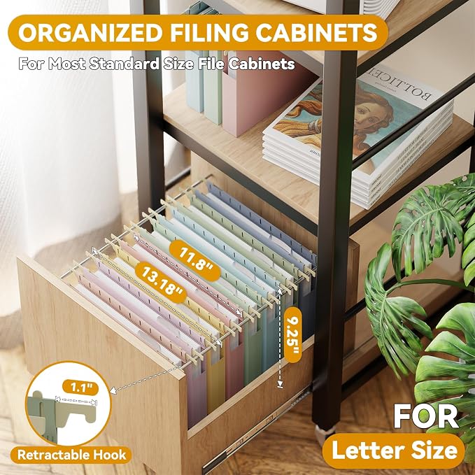 Plastic Hanging File Folders Letter Size,12 Pack Reinforced Filing Cabinet Folders with Tabs,1" Expansion Hanging File Organizer for Home Office,Macaron Heavy Duty Folders for File Frame Box