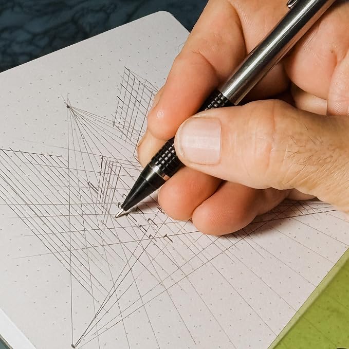 Dot Grid Desk Notepad, 2 Pack | Tear-Off Landscape Note Pad for Desk | Doubles as Mousepad | Premium Thick Dotted Paper, 50 Sheets, 5.5" x 8.5"