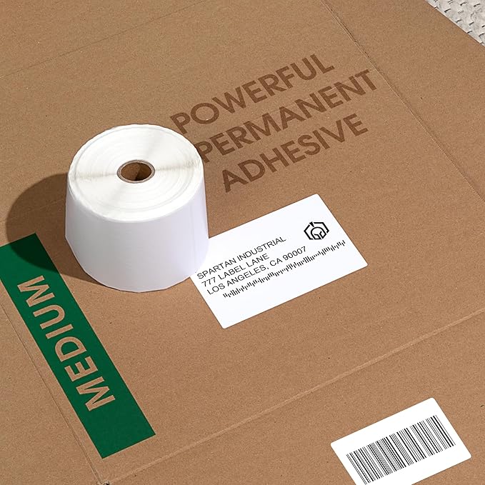 2" X 1” Direct Thermal Labels (13000 Count, 10 Rolls) - Perforated | UPC Barcode Stickers, SKU Labels, Address and Mailing - Compatible With Zebra and Rollo Printers - Spartan Industrial