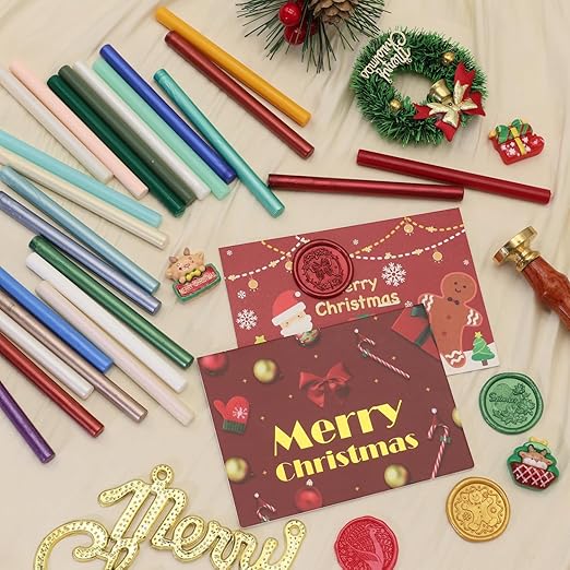 100 Pcs Sealing Wax Sticks for Wax Seal Stamp, Assorted Color SealingWax Glue Gun Wax Seal Sticks Mini WaxGun Stick, Mixed Colors WaxSeal Kit Great for Wedding Invitations (100B)