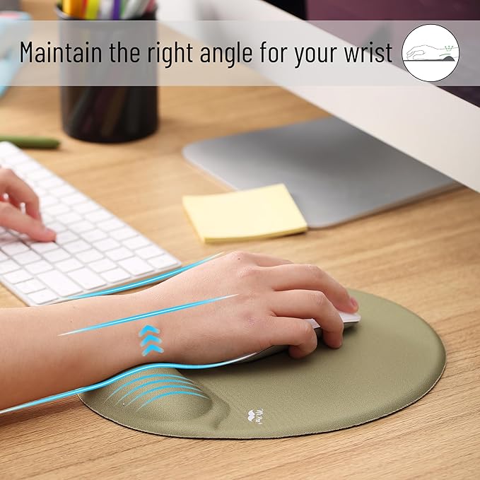 Mr. Pen Ergonomic Mouse Pad with Wrist Support, Green Gel Pad for Gaming
