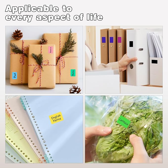 PARLAIM Pack of 1575 Rectangle Color Coding Labels,1/2" x 3/4" Rectangular Stickers in 15 Colors Rectangle Folder File Labels for Office and Home