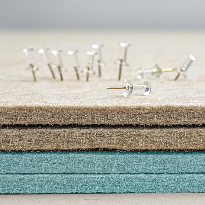 Felt Bulletin Board 35x18 inches, Decorative Pin Board for Home & Office | Cork Board Alternative for Wall with Push Pins, Display Mood Board for Photos, Notes & Reminders