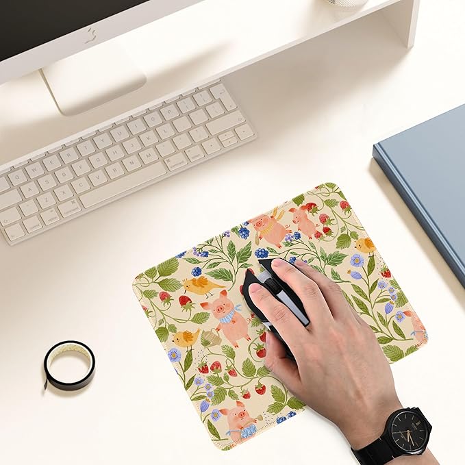 Premium Mouse Pad with Stitched Edges – 10.2 x 8.3 in | Smooth, Washable Mat with Non-Slip Base | Personalized Cute MousePads for Laptop, Computer, Office, Home (Lucky Dogs)