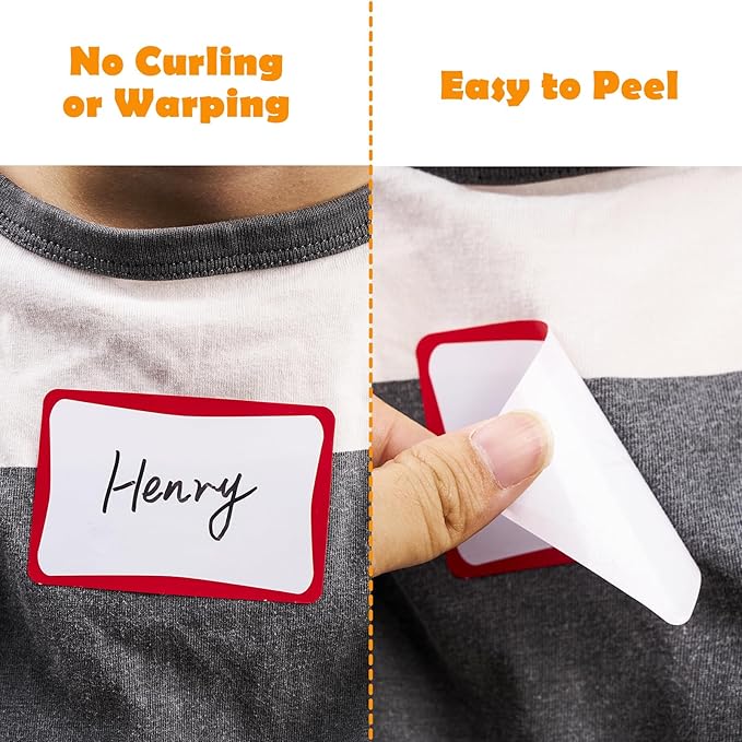 Homrelaxy 512 Pcs Name Tag Stickers, 2"x 3" Colored Border Name Tags | 8 Vibrant Colors Labels, For Meetings, Events, Classrooms, School, Office and Home