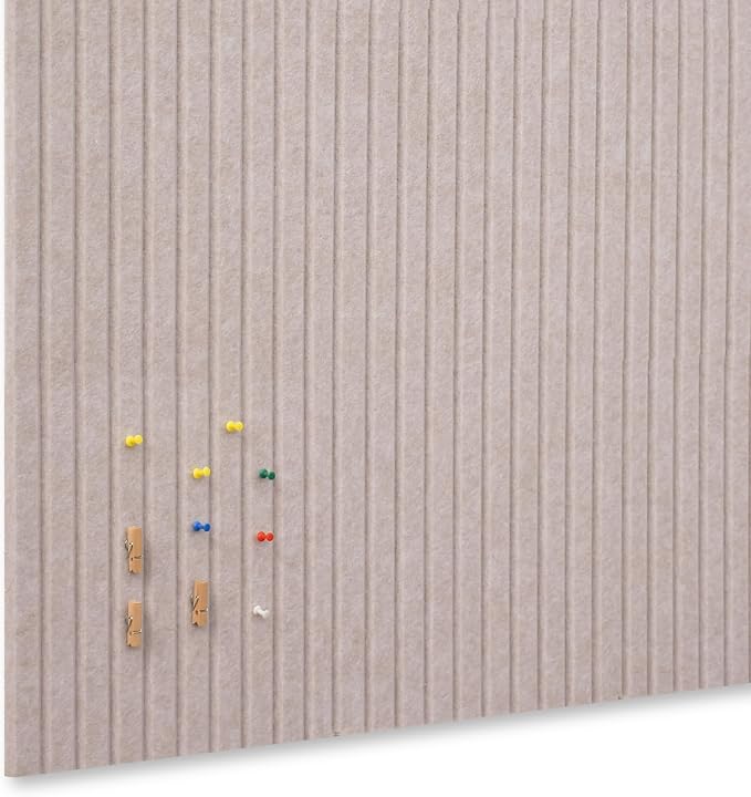 YOUDEFUL 47" x 35" Large Felt Bulletin Board, Camel Brown | 12 Pcs Self-Adhesive Cork Board Alternative, Pin Boards for Wall Decor, Home, Office, Classroom,Dorm