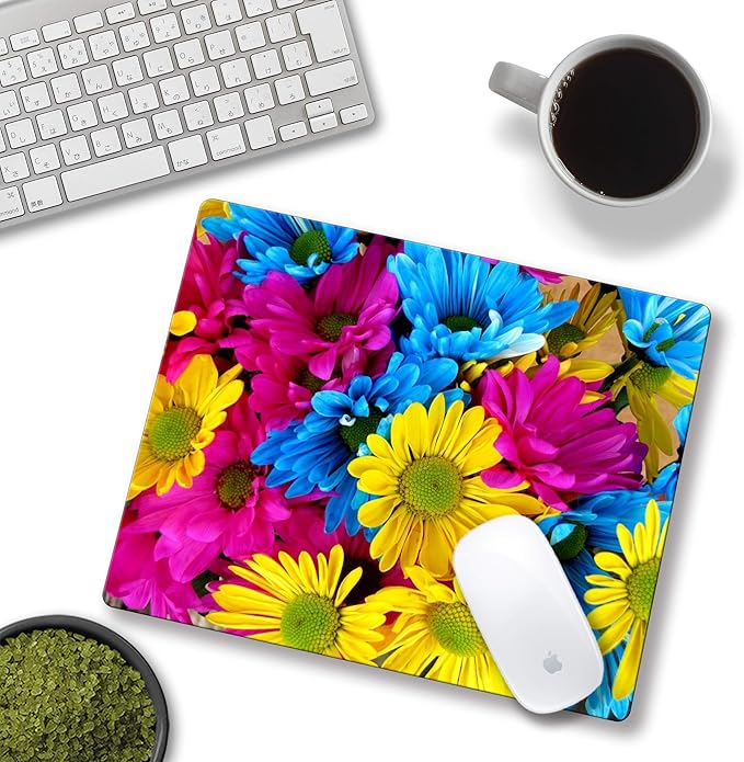 Colorful Flower Mouse pad Computer Mousepad with Personalized Design Office Non-Slip Rubber Mouse mat