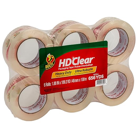 Duck HD Clear Packing Tape, 6 per Pack (DUC299016)
