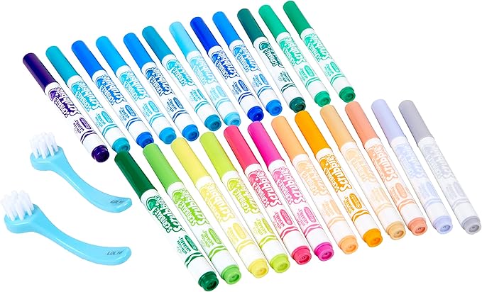 Crayola Scribble Scrubbie Pets Marker Refill & Expansion Set - 24 Washable Markers for Kids, Easter Basket Stuffers for Kids, Gifts for Girls & Boys [Amazon Exclusive]