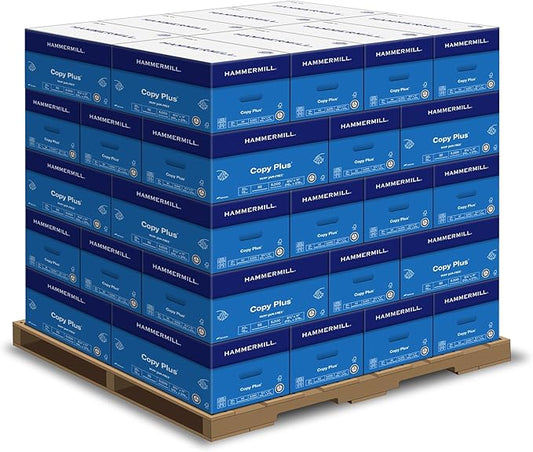 Hammermill Copy Plus 20lb Paper, 8.5 x11, 40 Case Pallet, 200,000 Sheets, 92 Bright, Acid Free, 105007P