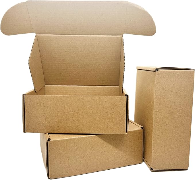 6 x 3 x 1 Inches Small Shipping Boxes 50 Pack Corrugated Cardboard Packaging Business Moving Mailing Box