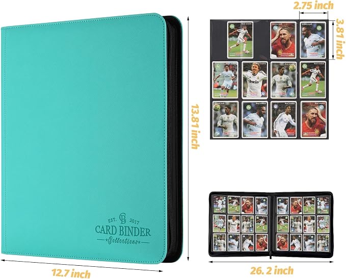 Trading Card Binder, Card Collection Binder Album Folder with 720 Side Loading Pockets, 12 Pocket Trading Card Album Folder for TGC,MTG, Baseball Cards, Yugioh