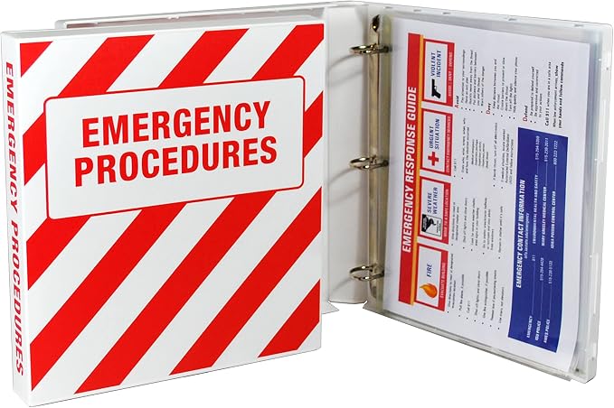 UniKeep Emergency Procedures Binder - 1.5 Inch Spine - with Metal D-Rings