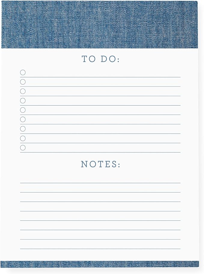 Graphique Large Notepad, Chambray - Notepad with 150 Tear-Off Sheets, 6" x 8" - Perfect for Lists, Notes, and More (LNP162)