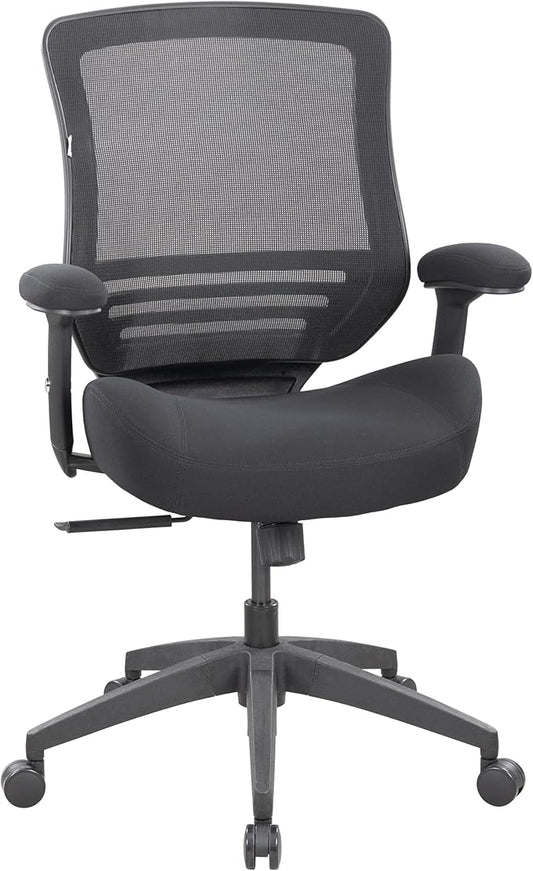 BOLISS Office Chair Mesh Ergonomic Super Soft Wide Cushion Computer Desk Chair Height Adjustable Arms(Black)