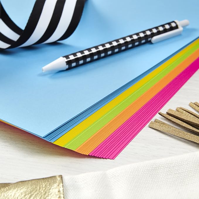 Neenah Astrobrights® Bright Color Paper, Letter Size Paper, 24 lb, Assorted Colors, 500 Sheets (Pack of 2)