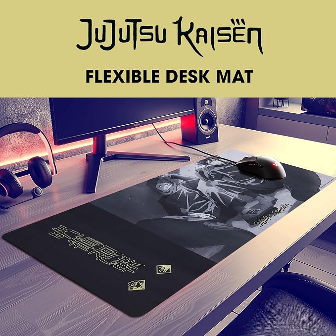 Jujutsu Kaisen Large Gaming Mouse Pad 31"x15" XL Computer Desk Mat, Anime | Jujutsu Kaisen anime gaming mouse pad, Oversized 31x15in , smooth fabric top, stitched edges, non-slip rubber base.
