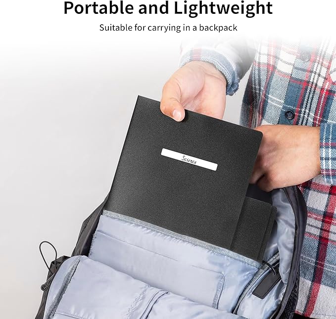 6 Pack Folders with Pockets Black, 2 Pocket Plastic Folder with Pockets for School File Folder for Documents Letter Size with Business Card Slot Back to School Office Teacher Supplies