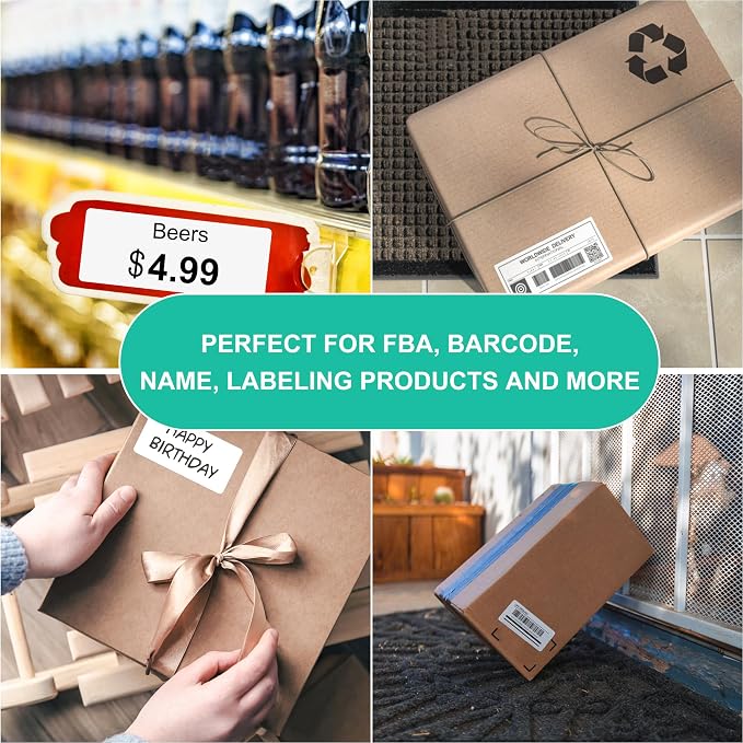 L LIKED Address Labels 1" x 2-5/8" 900 Count 30 per Sheet (30 Sheets) | Printable, blank, compatible with laser & inkjet printers, for address, mailing & barcode labels. Strong adhesive, easy peel