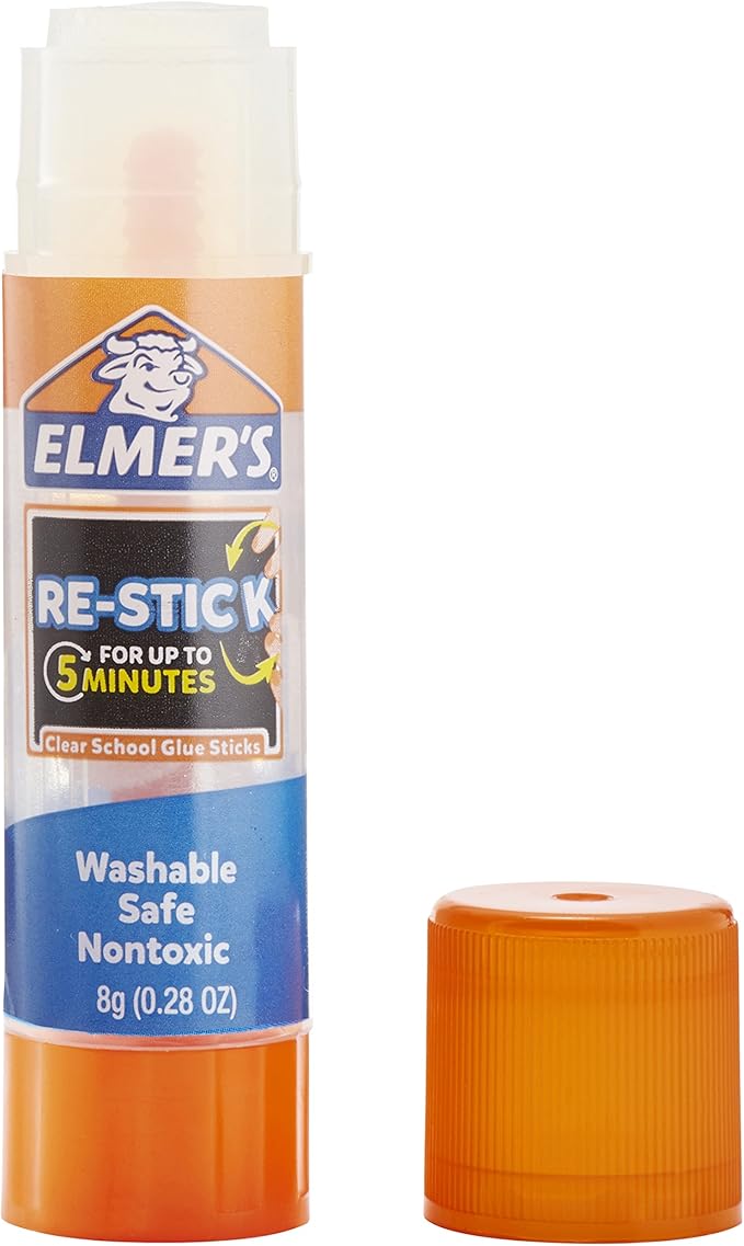 Elmer’s Re-Stick School Glue Sticks, 0.28-Ounces, 2 Count
