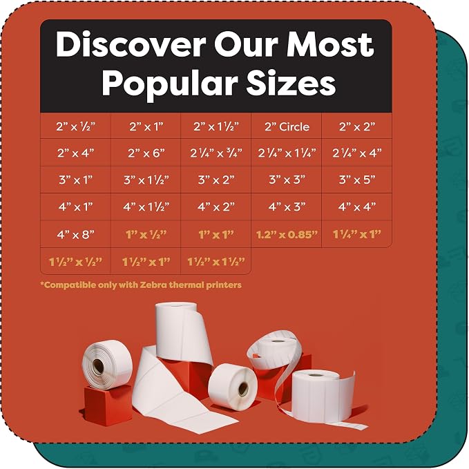 4" X 1" Direct Thermal Labels (13000 Count, 10 Rolls) - Barcode Labels | Wide Thermal Sticker Roll for Carton and Product Identification - Compatible With Zebra and Rollo Printers - Aegis Adhesives