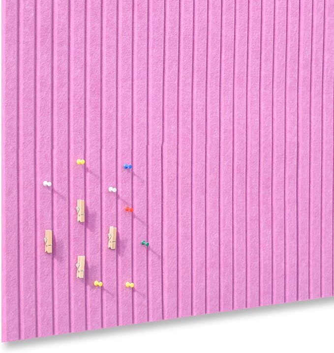 YOUDEFUL 47" x 35" Large Felt Bulletin Board, Rose | 12 Pcs Self-Adhesive Cork Board Alternative, Pin Boards for Wall Decor, Home, Office, Classroom,Dorm