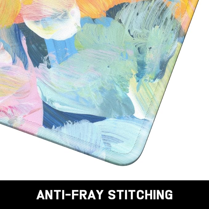Mouse Pad, Minimalism Marble Style Computer Pad, Anti-Slip Rubber Mouse Mat with Stitched Edges for Gaming, Office, Laptop, PC, Women, 9" x 8" Thick 3 mm, Color Oil Painting
