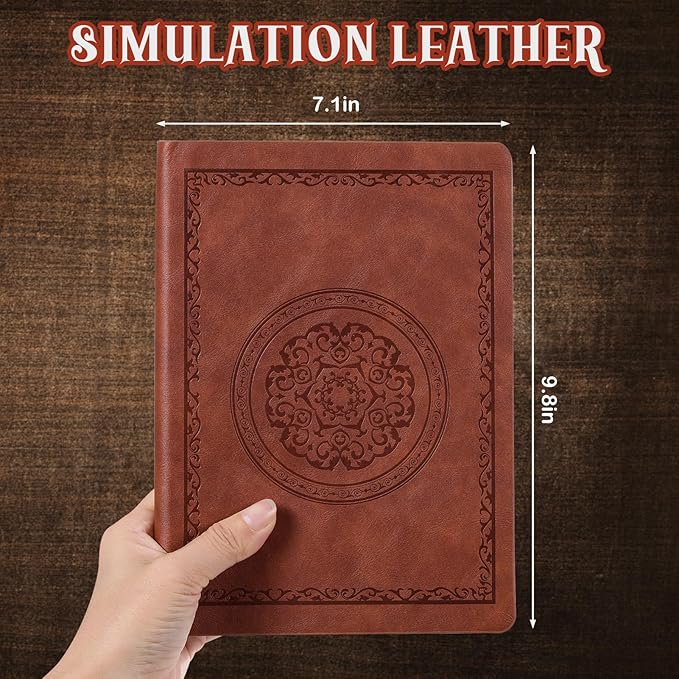 2026 Leather Vintage Journal Notebook,300 Pages,Leather Softcover Lined Journal Notebooks for Women Men,Notebook Journals for Writing Travel,Business,Office,7.1'' X 9.8''