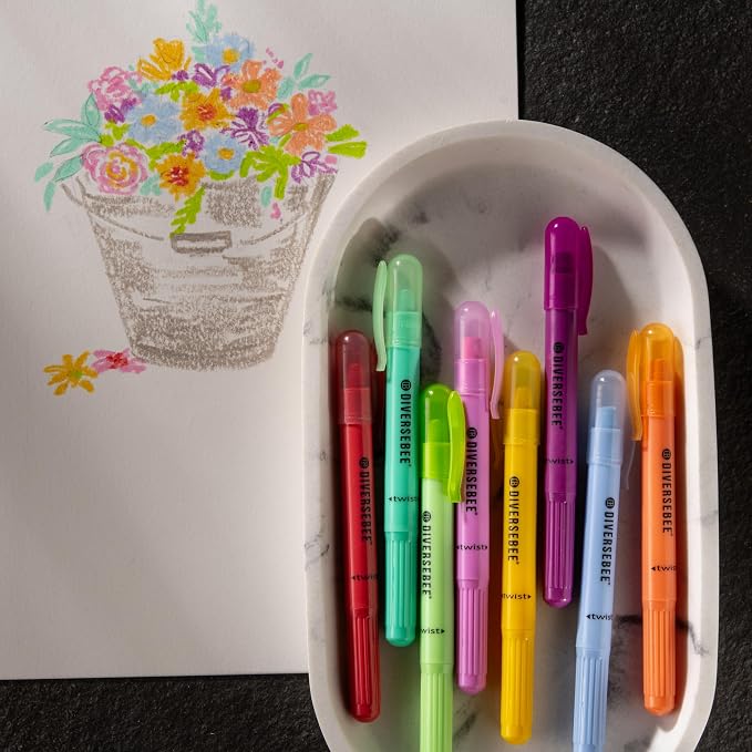 DIVERSEBEE Bible Highlighters and Pens No Bleed (Sorbet) | 8 Pack Assorted Colors Gel Highlighters Set, Cute Bible Markers Study Journaling School Supplies and Accessories