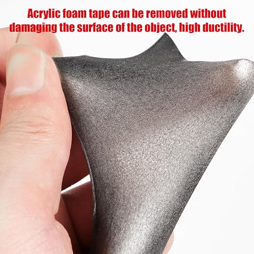 Double Sided Tape Heavy Duty, Waterproof Mounting Foam Tape, 16.5ft Length, 1.38in Width, High Temperature Resistant Adhesive Tape for Car, LED Strip Light, Office Decor, Uses VHB 5952 Raw Material