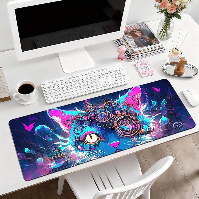 Gaming Mouse Pad, Desk Mat for Keyboard and Mouse, Large Mouse Pad for Desk, Computer Mousepad