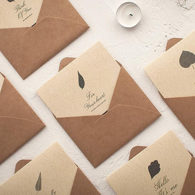100 Pack Envelopes for Invitation- Brown Kraft Invitation Envelopes Used for Cards Used for Weddings,Invitations, Baby shower, Office (5.25 * 7.25-V flap)