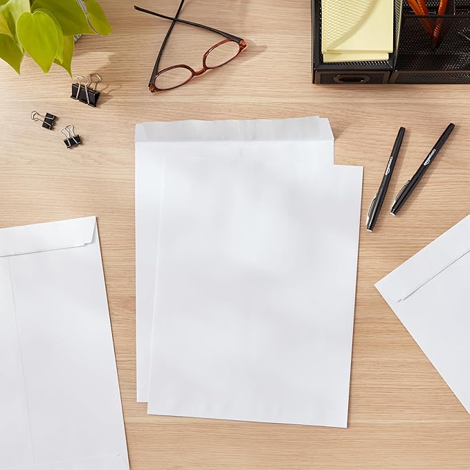 Amazon Basics Catalog Mailing Envelopes, Peel and Seal, 10x13 Inch, White, 250 Count (Pack of 2)