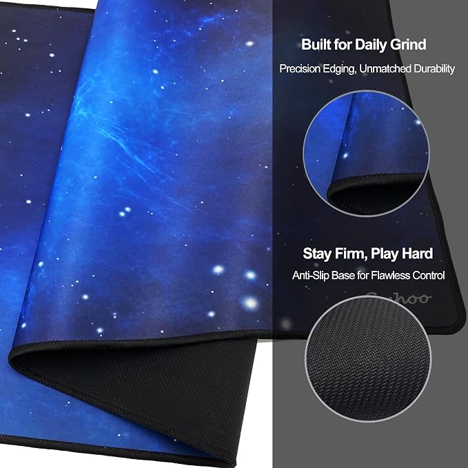 Large Mouse Pad Gaming XXL & Desk Keyboard Mat Size (35.4x15.7x0.1IN, 90x40 Sky Blue)