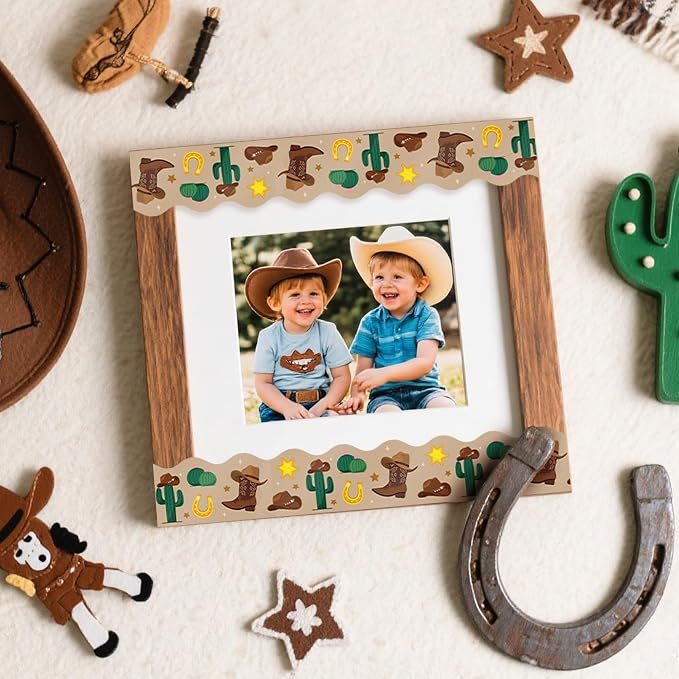 BeYumi Western Cowboy Border Trim - 65ft Back to School Western Cowboy Themed Light Brown Rolled Border Trim Decor Wild West Bulletin Board Set School Classroom Office Chalkboard Party Decoration