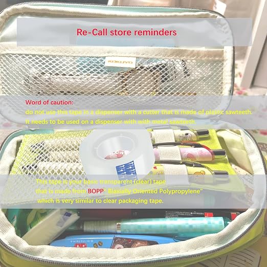 Re-Call Transparent Tape 48 Pack Refills Rolls 3/4 x 1000 Inches, 1 inch Core,Clear Tape for Office, Home, School.