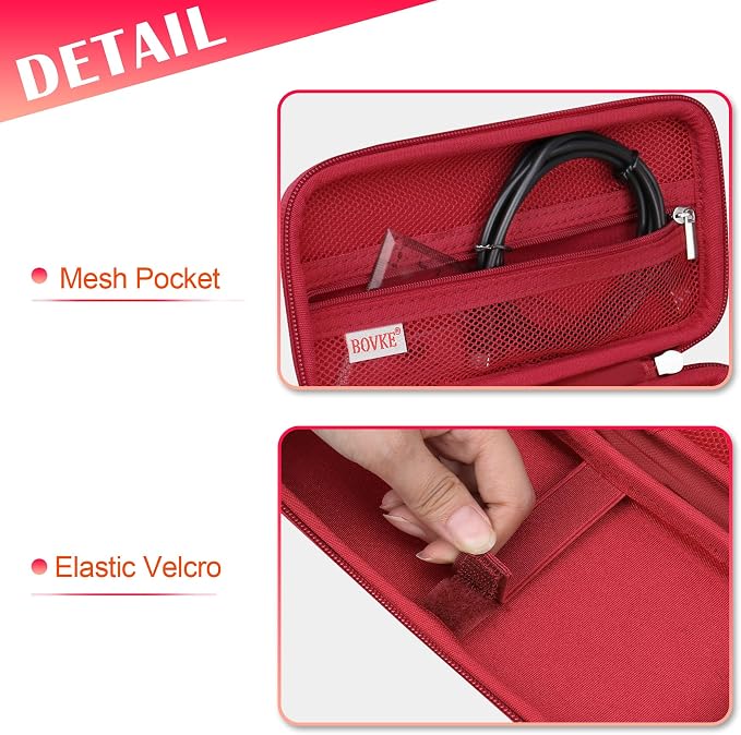 BOVKE Case for TI-84 Plus CE/TI-84 Evo/TI-84 Plus/TI-83 Plus/CE Calculator | Texas Instruments TI-84 Plus CE/TI-84 Evo/TI-84 Plus/TI-83 Plus Color Graphing Calculator Shockproof Carrying Case, Red