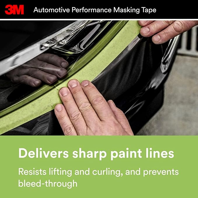 3M Automotive Performance Masking Tape, 03435, 48 mm x 32 m, 1 Roll