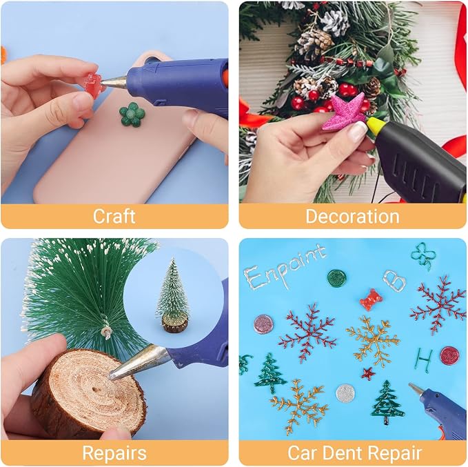 ENPOINT Metallic Gold Hot Glue Sticks, 36 Pack Craft Adhesive Waxing Mini Hot Melt Glue Sticks Colored for Christmas Cards, Sealing, Decoration, Art, DIY, 4" Long x 0.27" Dia