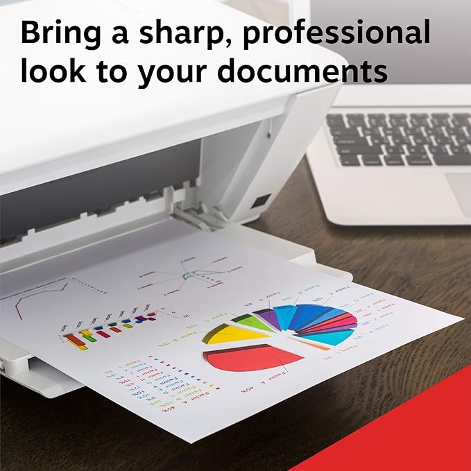 Staples Inkjet Paper – 8.5” x 11” Multipurpose, 24 lbs, 98Bright, 5-Reams/Carton