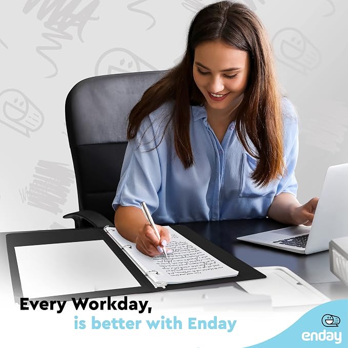 Enday 1/2 Inch Binder, Black 3 Ring Binder, 0.5 Inch Heavy Duty Three Ring Binder, 100 Sheets Capacity - for Home School and Office