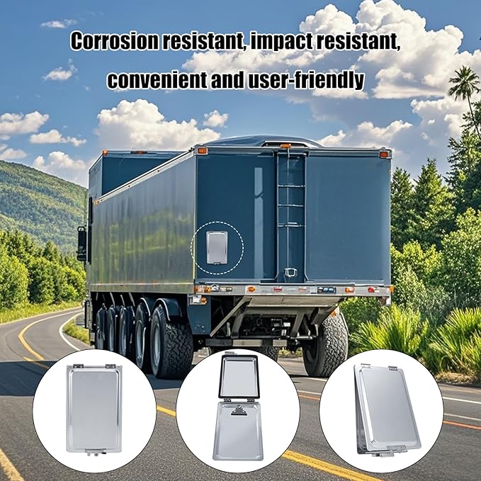 Truck and Trailer Aluminum Manifest Holder Waterproof Box with Stainless Steel Hinges and Latch, Document Holder Kit (2)