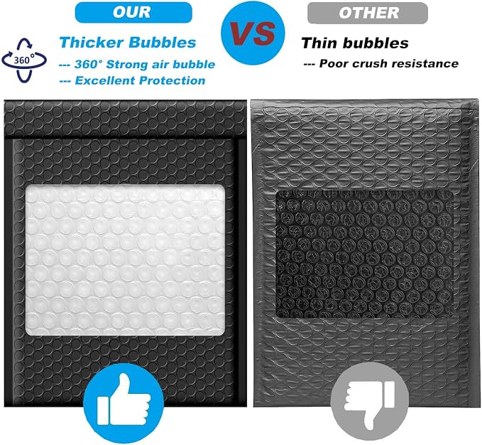 Bubble Mailers 10.5 x 16 Inch 500 Pack, Waterproof & Tear-Proof Padded Envelopes, Self Seal Bubble Envelopes for packaging for small business, Jewelry, Makeup, Books, Clothing & More