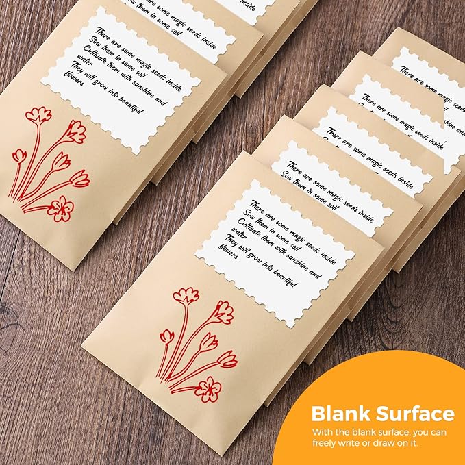 ACSTEP 100 Pack #1 Paper Kraft Seeds Envelopes 2-1/4 X3-1/2, Small Coin Envelope 2x3 For Key, Tip, Seeds Packets, Self Adhesive Water Glummed Mini Tiny Envelopes