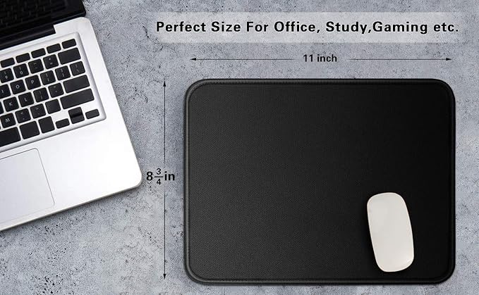 TONOS Mouse Pads 8 3/4 x 11 in with Stitched Edges and Non-Slip Rubber Base, Premium Textured Mouse Mat for Computers, Laptop, Gaming, Office & Home (12 pcs)